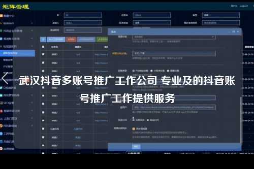 武汉抖音多账号推广工作公司 专业及的抖音账号推广工作提供服务