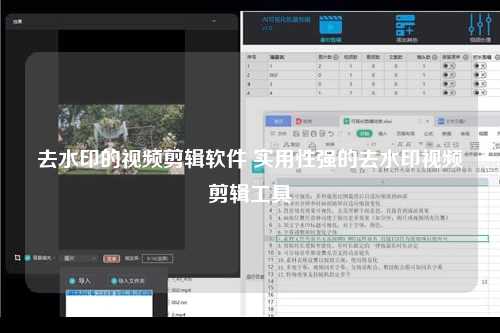 去水印的视频剪辑软件 实用性强的去水印视频剪辑工具